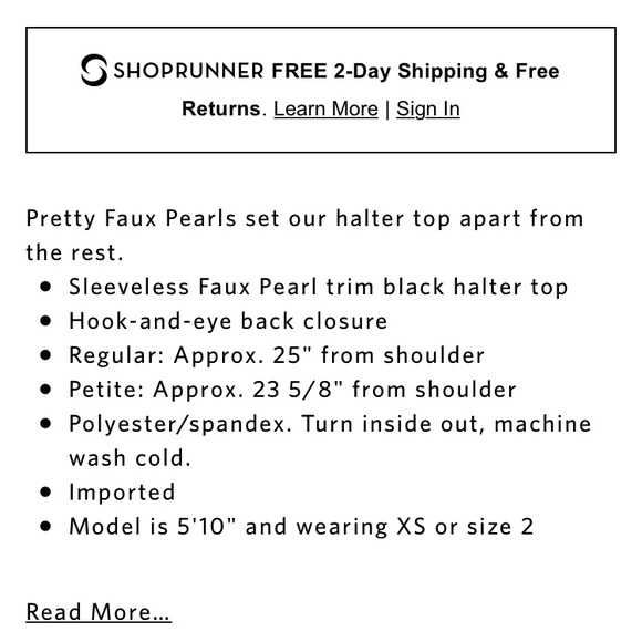 {White House Black Market} Faux Pearl Trim Halter - Picture 8 of 8